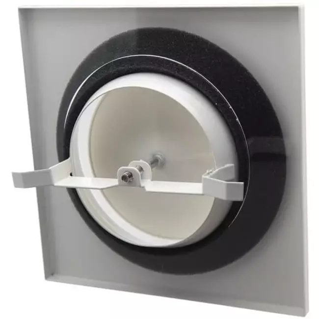 Udsugningsventilationsventil i metal, firkantet Ø 100 mm hvid med friktionsfjedre - DVSQ100