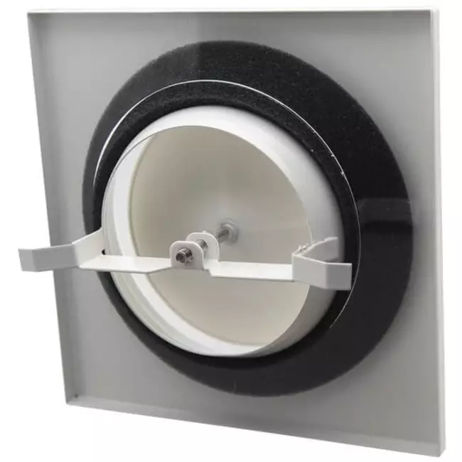 Ventilationsforsyningsventil i metal, firkantet Ø 100 mm hvid med friktionsfjedre - DVSQ-P100