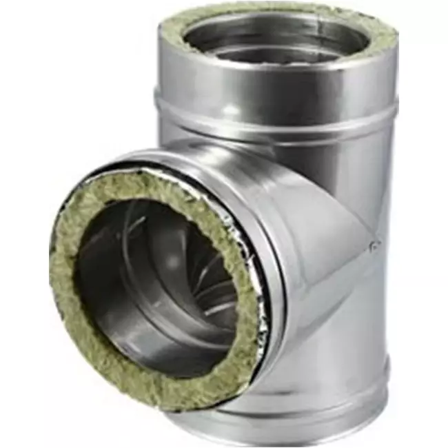 DW-diameter 150 mm (150/200) T-stykke T90 I316L/I304 (D0,5/0,6)