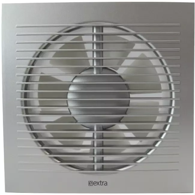 Badeværelsesventilator Ø 125 mm sølv med timer – EE125TS