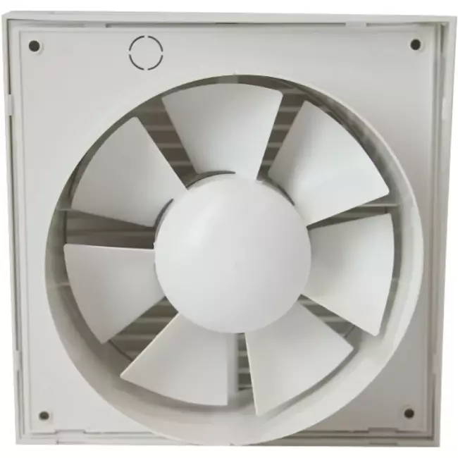 Badeværelsesventilator Ø 100 mm hvid med timer – Design EET100T