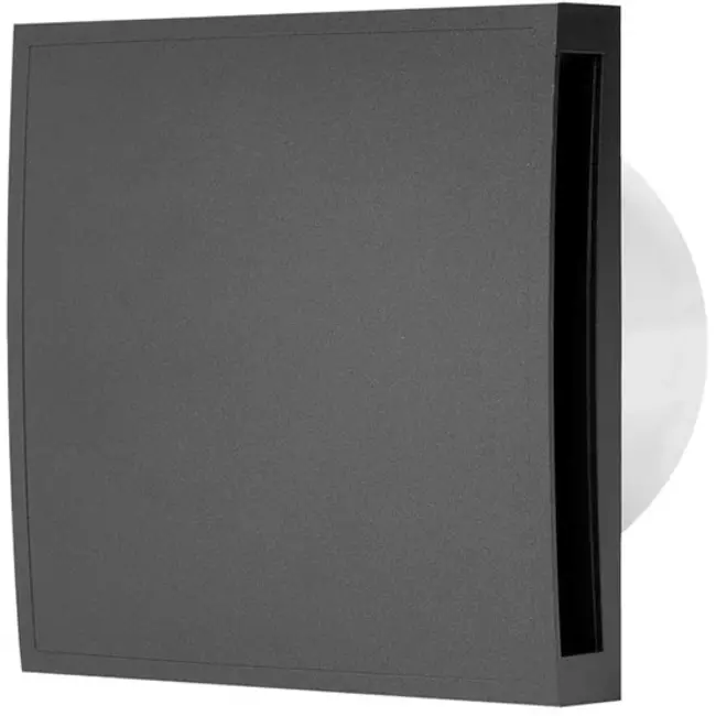 Badeværelsesventilator Ø 150 mm antracit med timer – Design EET150TA