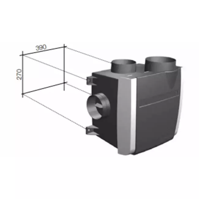 Vasco C400 Basic RF LE 400 m³/t + fugtighedssensor