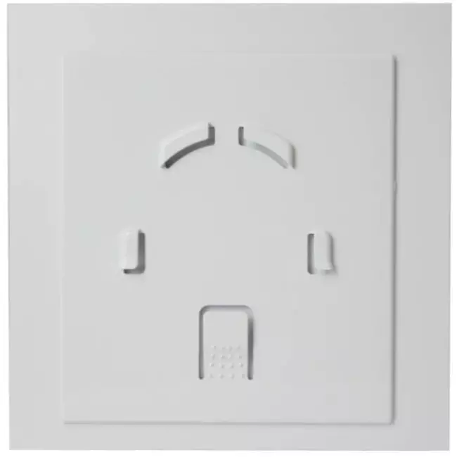 Badeværelsesventilator Ø 100 mm – frontpanel i blank hvid plast