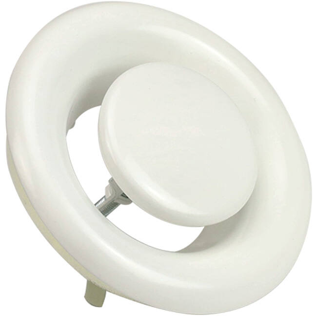 Ventilationsudstødningsventil i metal 160 mm med friktionsfjedre - DVS-C160 - RAL 9016