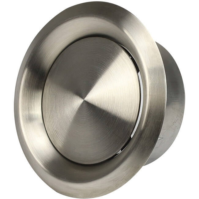 Ventilationsventil i rustfrit stål 125 mm udsugning og indblæsning med friktionsfjedre - DVI-C125