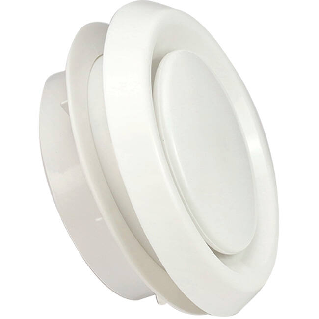 Ventilationsventil 100 mm ind- og udløb med friktionsfjedre - DAV-C100