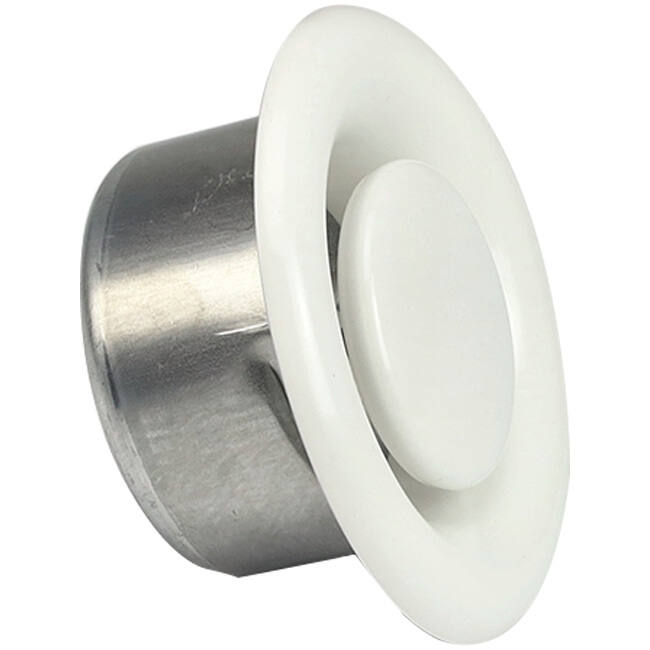 Ventilationsudblæsningsventil 200 mm metal - E-DVS200 RAL9010