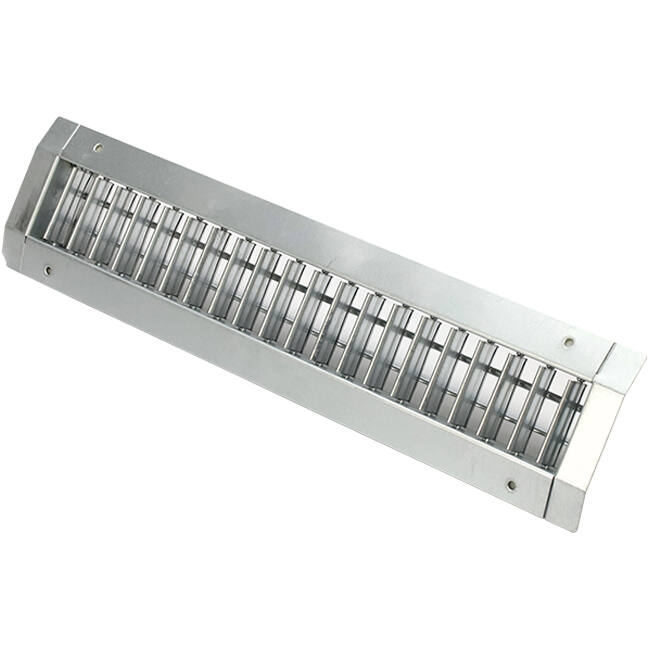 Dobbelt justerbart kanalgitter 825x225 mm til kanal 630 til 1400 mm - DGS-DB825x225
