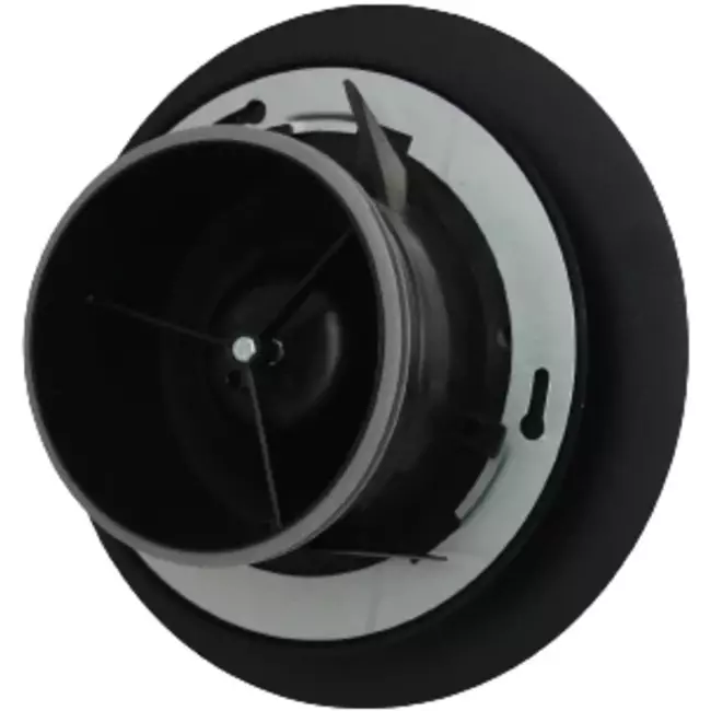 Imaginair RLV stor Ø 125 mm tilførsels- og udsugningsventil - monteringsfjedre - sort