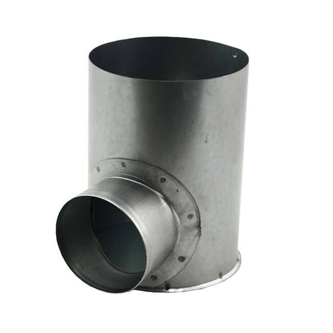 Forbindelse til galvaniserede rektangulære ventilationskanaler diameter 150 mm H = 80 mm enkelt