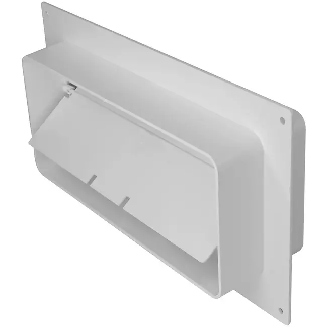 Rektangulær kunststof forbindelseslins med tilbageslagsklap 220x90 mm (KFV29)