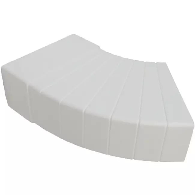 Rektangulær, plastik, vandret, 15-60° bøjning, 110 x 55 mm – KLH15-60