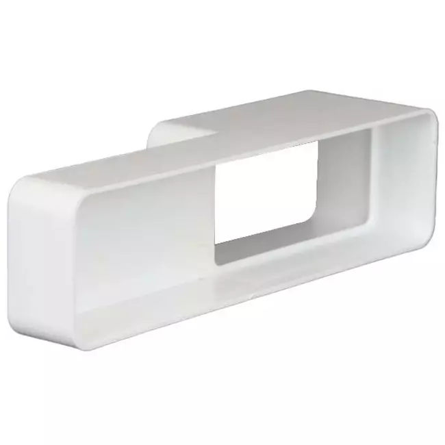 Rektangulær reduktion i plast – 220 x 55 mm til 110 x 55 mm – KS25-15