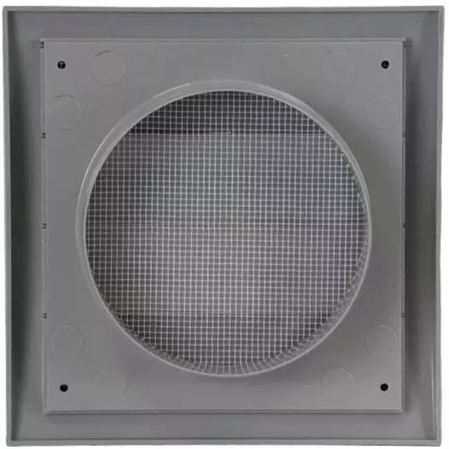 Jalousirist overtryk ventilationsrist 190x190 diameter: 125 grå - ND12ZP