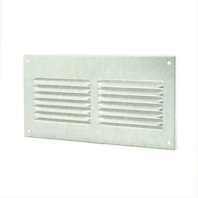 Ventilationsrist i metal, rektangulært 200x100 zink - MR2010ZN