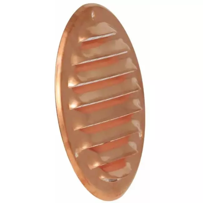 Ventilationsrist i metal, rund Ø 200 mm kobber – MR200Cu
