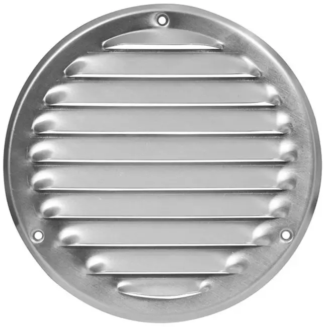 Ventilationsrist i metal, rund Ø 125 mm rustfri stål – MR125i