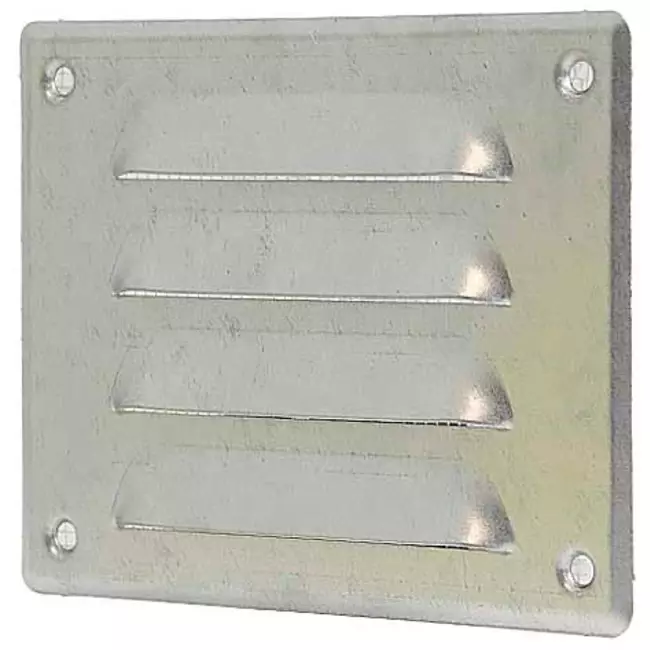 Ventilationsrist i metal, rektangulær 140x105 mm aluminium – MR14105Al