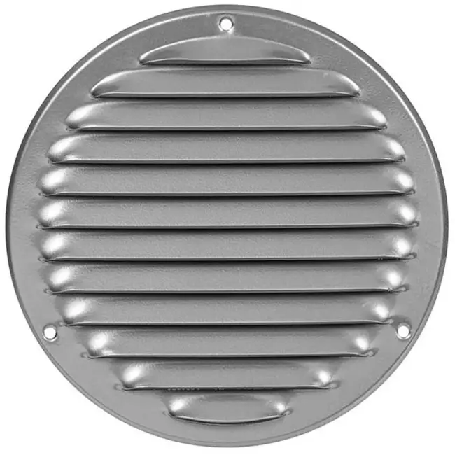 Ventilationsrist i metal rund Ø160 mm grå - MR160P