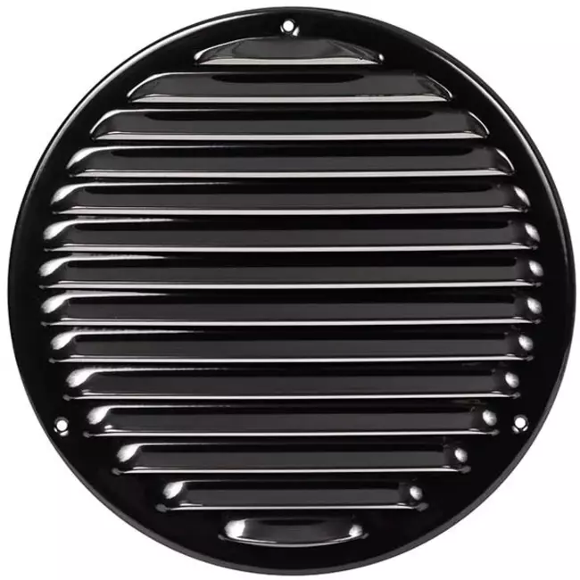 Ventilationsrist i metal rund Ø200 mm sort - MR200M