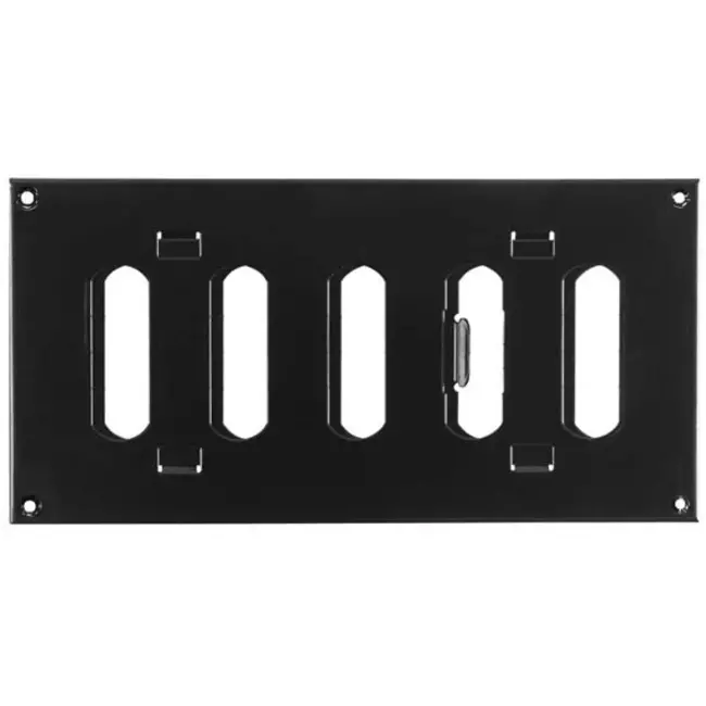 Justerbar lineære diffuser i metal 200x100 sort - MR2010RM