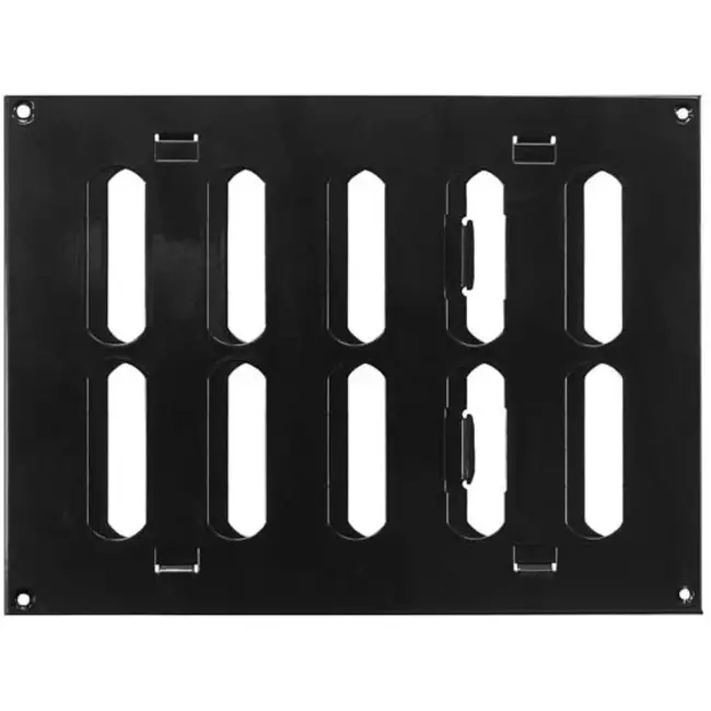 Justerbar lineære diffuser i metal 200x150 sort - MR2015RM