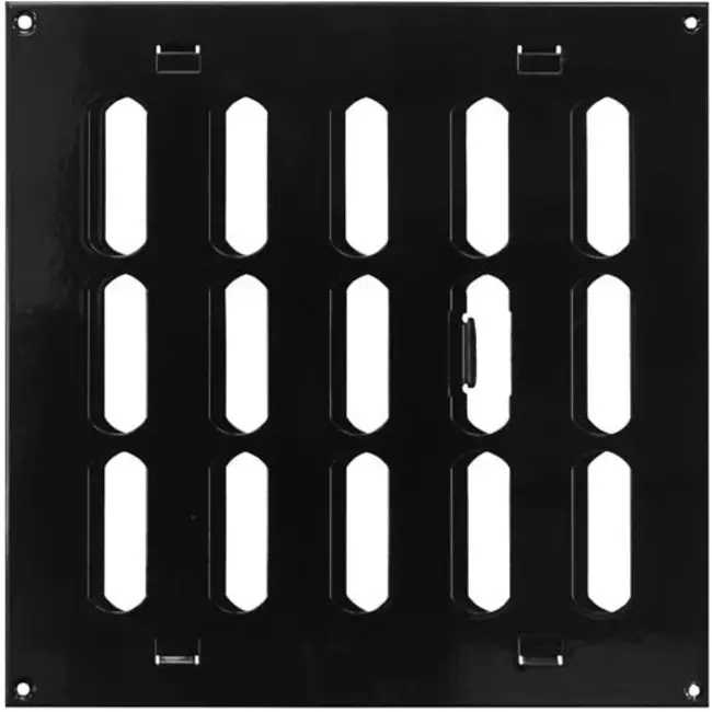 Justerbar lineære diffuser i metal 200x200 sort - MR2020RM