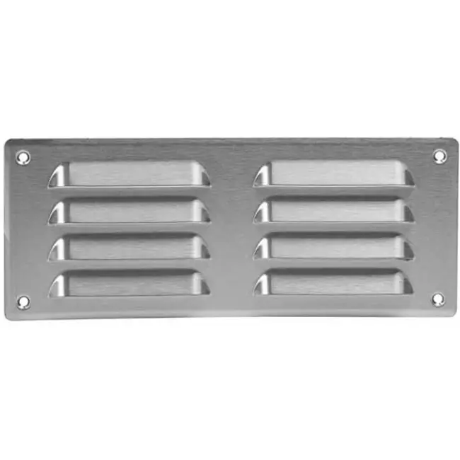 Ventilationsrist i metal, rektangulær 260x105 mm rustfri stål – MR26105i