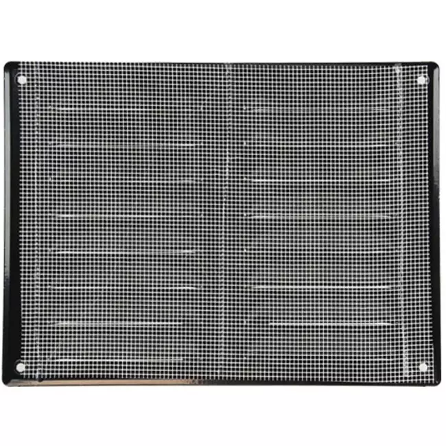 Ventilationsrist i metal, rektangulær 260x190 mm sort – MR2619M