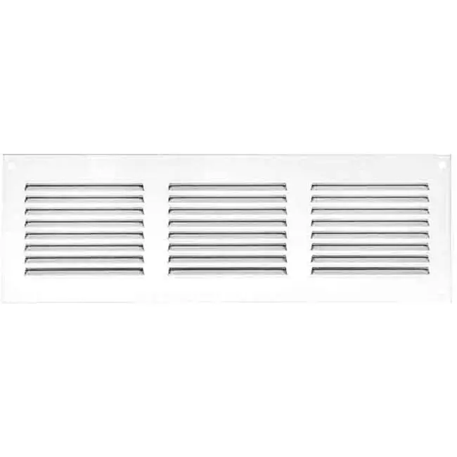 Ventilationsrist i metal, rektangulært 300x100 hvid - MR3010