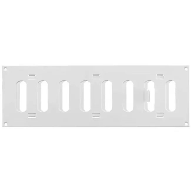 Justerbar, rektangulær lineære diffuser i metal 300x100 hvid - MR3010R