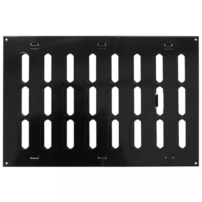 Justerbar lineære diffuser i metal 300x200 sort - MR3020RM