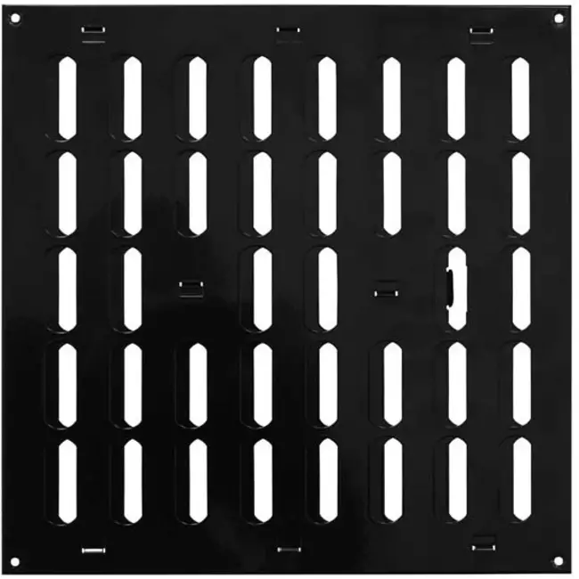 Justerbar lineære diffuser i metal 300x300 sort - MR3030RM
