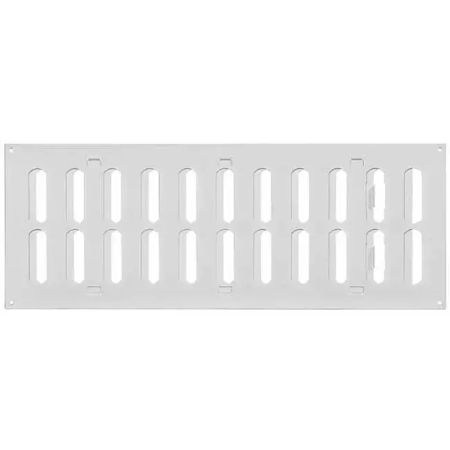 Justerbart metalgitter 400x150 mm hvid - MR4015R