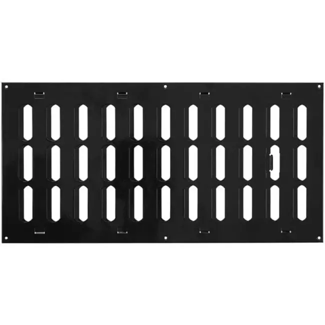 Justerbar lineære diffuser i metal 400x200 sort - MR4020RM