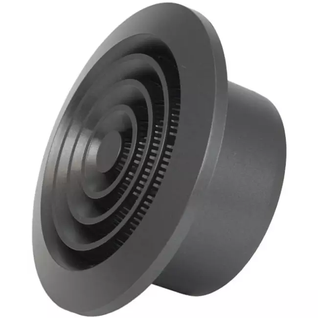 Rund ventilationrist Ø 100 mm antracit – NGA100A