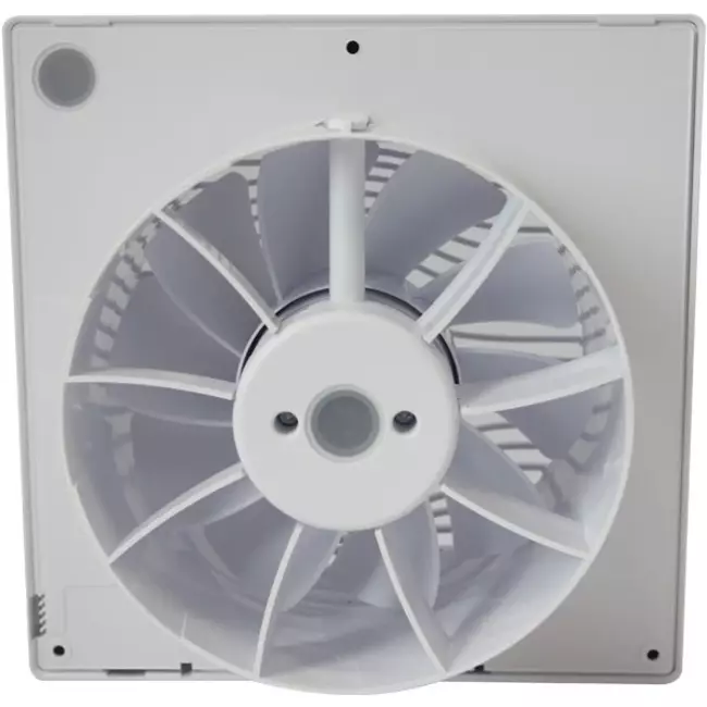 Badeværelsesventilator i hvid med fugtsensor og timer – Ø 150 mm (pRemium 150HS)