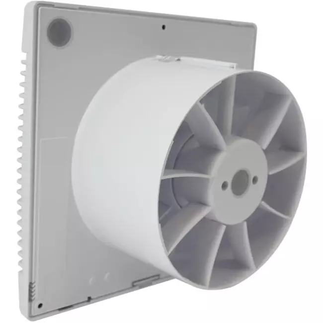 Badeværelsesventilator i hvid med fugtsensor og timer – Ø 150 mm (pRemium 150HS)