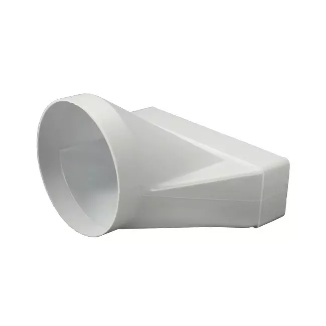 Rektangulær reduktion i plast, Ø125 mm - 220 x 55 mm - KSD25-125