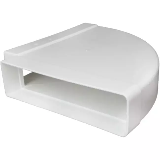 Rektangulær vandret 90° bøjning i plast 220x90mm - KLH29-90