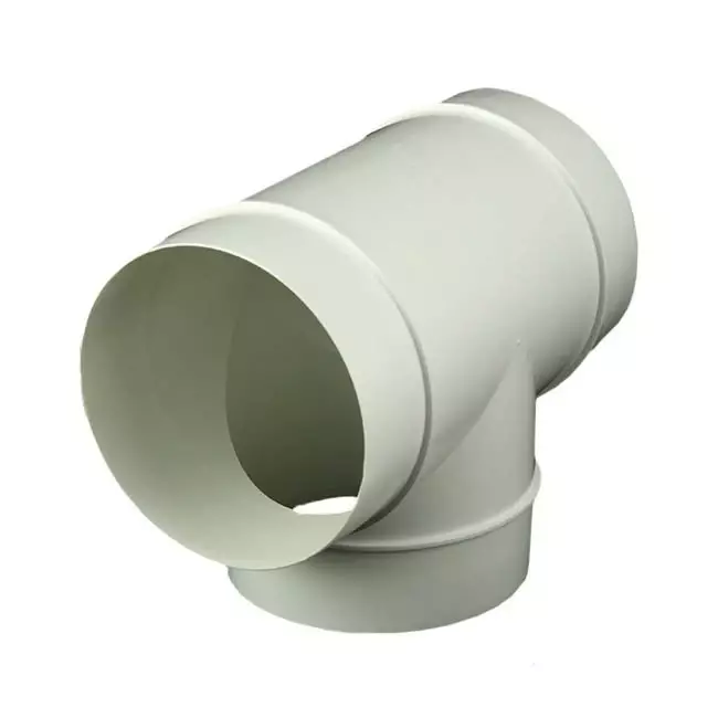 Rundt, T-stykke i plast, diameter: 100 mm AT100