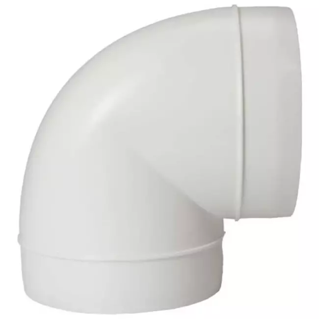 Rund plast 90° bøjning diameter: 150 mm AL150-90