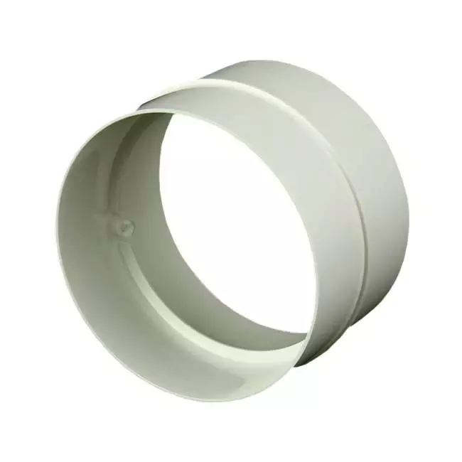 Rundt, tilslutningsstykke i plastik, diameter: 100 mm AS100