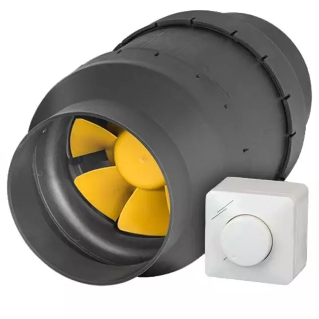 Ruck® kanalventilator Etamaster med EC-motor - 195 m³/t -Ø 100 mm + PWM-styring