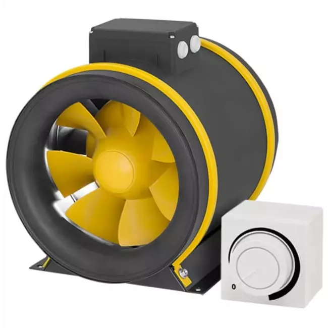 Ruck® ETAMASTER-kanalventilator med EC-motor 3320m³/t - Ø 355 mm + driftspotentiometer 10 kO