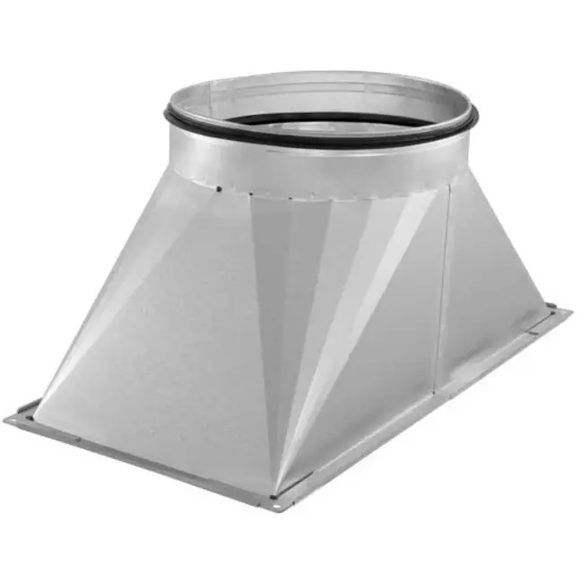 Ruck® overgangsstykke kanal/rør - 600x300 - Ø250 med gummipakning (UKR 6030 09)