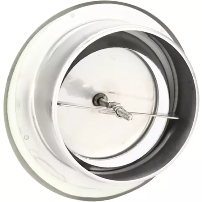 RVS ventilatie afvoer ventiel Ø 80 mm met montagebus - DVS080Y/1