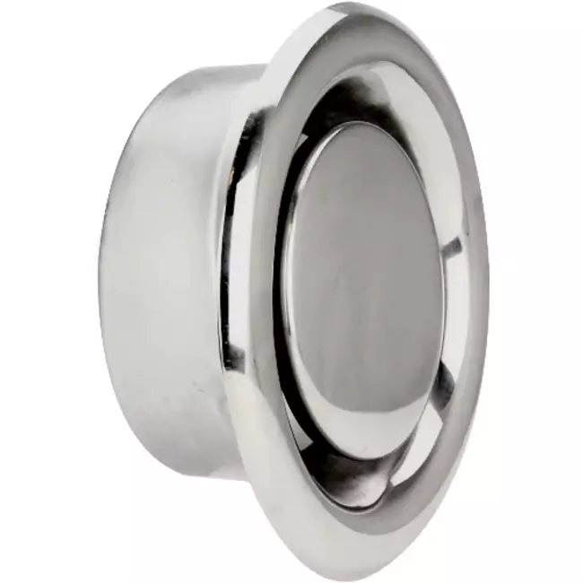RVS ventilatie afvoer ventiel Ø 80 mm met montagebus - DVS080Y/1