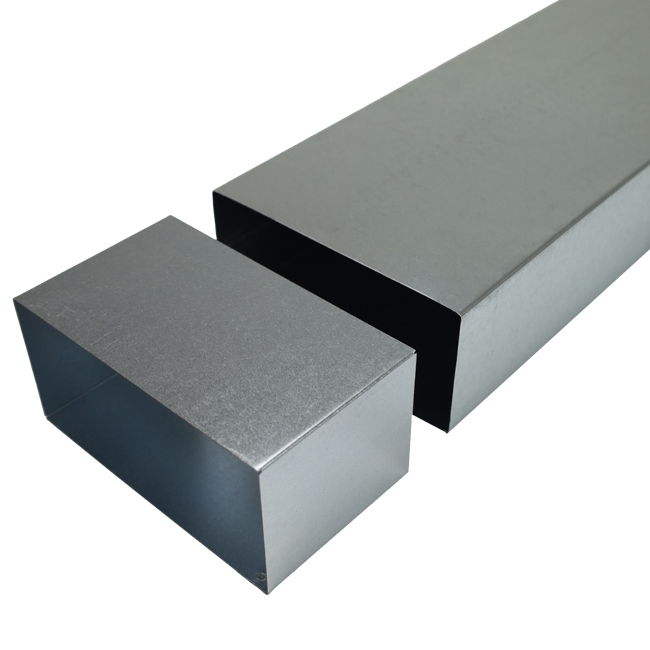 Kobling 220x80 mm til kanal
